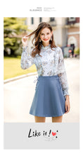 Load image into Gallery viewer, 2018 Winter new women's lace printing temperament celebrity snow spinning shirt 59066