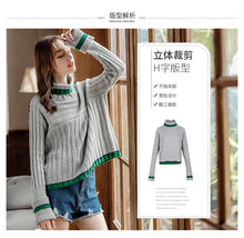 Load image into Gallery viewer, Winter 2018 new high collar sweater temperament lady knitted sweater 79020