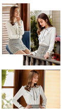 Load image into Gallery viewer, 2018 Autumn new boutique women's dress leader hundred with a down shirt temperament lady shirt female 58919