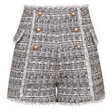 Load image into Gallery viewer, 2008 autumn and winter new high-quality women's zipper high waist retro straight trousers temperament ladies Baitie shorts 28662