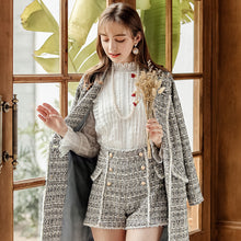 Load image into Gallery viewer, 2008 autumn and winter new high-quality women's zipper high waist retro straight trousers temperament ladies Baitie shorts 28662