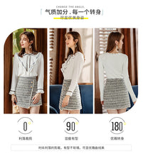 Load image into Gallery viewer, 2018 Autumn Winter new brand women's dress zipper splice spinning irregular skirt temperament lady skirt 28661