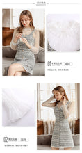 Load image into Gallery viewer, 2018 Autumn and Winter New boutique women's finery headband sleeve a character skirt temperament lady two sets of dresses 88772