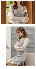 Load image into Gallery viewer, 2018 Autumn and Winter New boutique women's finery headband sleeve a character skirt temperament lady two sets of dresses 88772