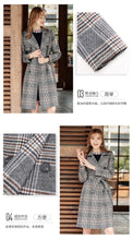Load image into Gallery viewer, Fall and Winter 2009 New High-quality Women's Clothes with Turn-over Collar, Double-row Button Checker Overcoat, Famous Wool Wool Cloth Overcoat 97120