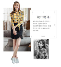 Load image into Gallery viewer, 2019 Autumn Winter New Korean version of women's fashion pattern single buckle jerseys Urban casual shirt female 59083