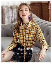Load image into Gallery viewer, 2019 Autumn Winter New Korean version of women's fashion pattern single buckle jerseys Urban casual shirt female 59083