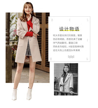 Load image into Gallery viewer, Winter 2018 new women's Lapel thicker long coat temperament woolen jacket 97039