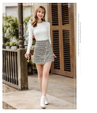 Load image into Gallery viewer, 2019 Autumn and winter new fashion women's round collar long-sleeved warm bottom woolen show thin hundreds of knitting sweater 79062
