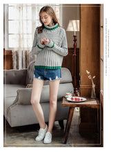 Load image into Gallery viewer, Winter 2018 new high collar sweater temperament lady knitted sweater 79020