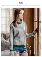 Load image into Gallery viewer, Winter 2018 new high collar sweater temperament lady knitted sweater 79020