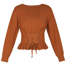 Load image into Gallery viewer, 2018 New brand women's round collar 100 wearing lean sweater urban casual sweater 79067