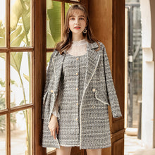 Load image into Gallery viewer, 2018 Autumn and Winter New boutique women's finery headband sleeve a character skirt temperament lady two sets of dresses 88772