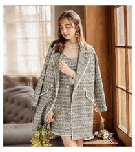 Load image into Gallery viewer, 2018 Autumn and Winter New boutique women's finery headband sleeve a character skirt temperament lady two sets of dresses 88772