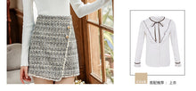 Load image into Gallery viewer, 2018 Autumn Winter new brand women's dress zipper splice spinning irregular skirt temperament lady skirt 28661