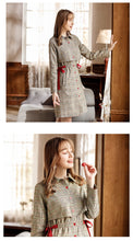 Load image into Gallery viewer, 2019 Autumn Winter new fashion women's clothing can be solved single buckle plaid windbreaker waist waist thin lady coat 97115