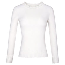 Load image into Gallery viewer, 2019 Autumn and winter new fashion women's round collar long-sleeved warm bottom woolen show thin hundreds of knitting sweater 79062