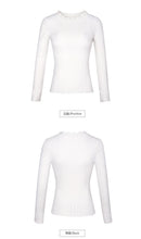 Load image into Gallery viewer, 2019 Autumn and winter new fashion women's round collar long-sleeved warm bottom woolen show thin hundreds of knitting sweater 79062