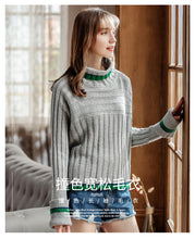 Load image into Gallery viewer, Winter 2018 new high collar sweater temperament lady knitted sweater 79020
