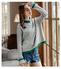 Load image into Gallery viewer, Winter 2018 new high collar sweater temperament lady knitted sweater 79020