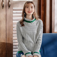 Load image into Gallery viewer, Winter 2018 new high collar sweater temperament lady knitted sweater 79020