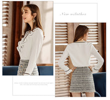 Load image into Gallery viewer, 2018 Autumn new boutique women's dress leader hundred with a down shirt temperament lady shirt female 58919