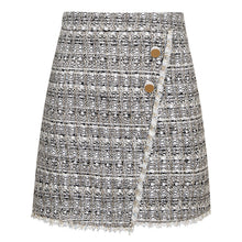 Load image into Gallery viewer, 2018 Autumn Winter new brand women's dress zipper splice spinning irregular skirt temperament lady skirt 28661