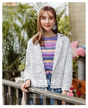 Load image into Gallery viewer, 2018 New brand women's lapel Xiaoxiang temperament women's short coat 97116