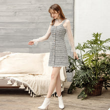 Load image into Gallery viewer, 2018 Autumn and Winter New boutique women's finery headband sleeve a character skirt temperament lady two sets of dresses 88772