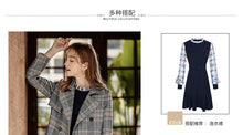 Load image into Gallery viewer, Fall and Winter 2009 New High-quality Women's Clothes with Turn-over Collar, Double-row Button Checker Overcoat, Famous Wool Wool Cloth Overcoat 97120