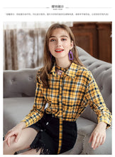 Load image into Gallery viewer, 2019 Autumn Winter New Korean version of women's fashion pattern single buckle jerseys Urban casual shirt female 59083