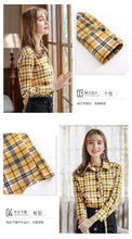 Load image into Gallery viewer, 2019 Autumn Winter New Korean version of women's fashion pattern single buckle jerseys Urban casual shirt female 59083