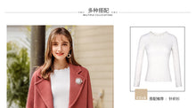 Load image into Gallery viewer, Winter 2018 new women's Lapel thicker long coat temperament woolen jacket 97039