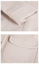 Load image into Gallery viewer, Winter 2018 new women's Lapel thicker long coat temperament woolen jacket 97039