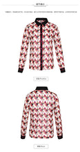 Load image into Gallery viewer, 2009 New Brand Women's Single-row Button Printed Shirt Lady Baitie Chiffon Shirt 59082