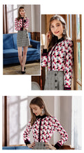 Load image into Gallery viewer, 2009 New Brand Women's Single-row Button Printed Shirt Lady Baitie Chiffon Shirt 59082