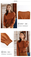 Load image into Gallery viewer, 2018 New brand women's round collar 100 wearing lean sweater urban casual sweater 79067