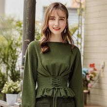 Load image into Gallery viewer, 2018 New brand women's round collar 100 wearing lean sweater urban casual sweater 79067