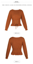 Load image into Gallery viewer, 2018 New brand women's round collar 100 wearing lean sweater urban casual sweater 79067