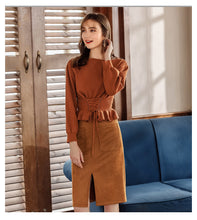 Load image into Gallery viewer, 2008 Autumn and Winter Female Dresses Mid-skirt Ladies Half-length Skirt 28639
