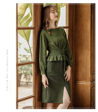 Load image into Gallery viewer, 2008 Autumn and Winter Female Dresses Mid-skirt Ladies Half-length Skirt 28639