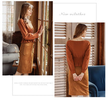 Load image into Gallery viewer, 2008 Autumn and Winter Female Dresses Mid-skirt Ladies Half-length Skirt 28639