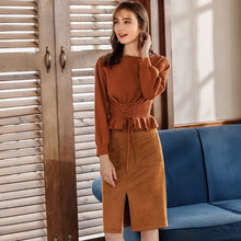 Load image into Gallery viewer, 2008 Autumn and Winter Female Dresses Mid-skirt Ladies Half-length Skirt 28639