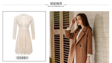 Load image into Gallery viewer, 2018 New brand women's couture lapel thickened long hair coat 97060