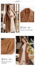 Load image into Gallery viewer, 2018 New brand women's couture lapel thickened long hair coat 97060