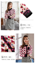 Load image into Gallery viewer, 2009 New Brand Women's Single-row Button Printed Shirt Lady Baitie Chiffon Shirt 59082
