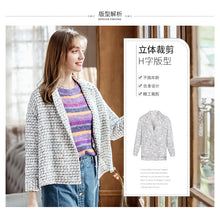 Load image into Gallery viewer, 2018 New brand women's lapel Xiaoxiang temperament women's short coat 97116