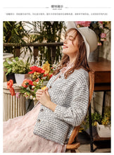 Load image into Gallery viewer, 2018 Winter new women's round collar 9-cent cuff single buckle Baiqi Xiaoxiangfeng jacket 97119