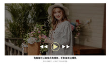 Load image into Gallery viewer, 2018 Winter new women's round collar 9-cent cuff single buckle Baiqi Xiaoxiangfeng jacket 97119
