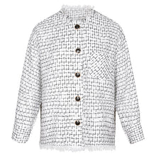 Load image into Gallery viewer, 2018 Winter new women's round collar 9-cent cuff single buckle Baiqi Xiaoxiangfeng jacket 97119